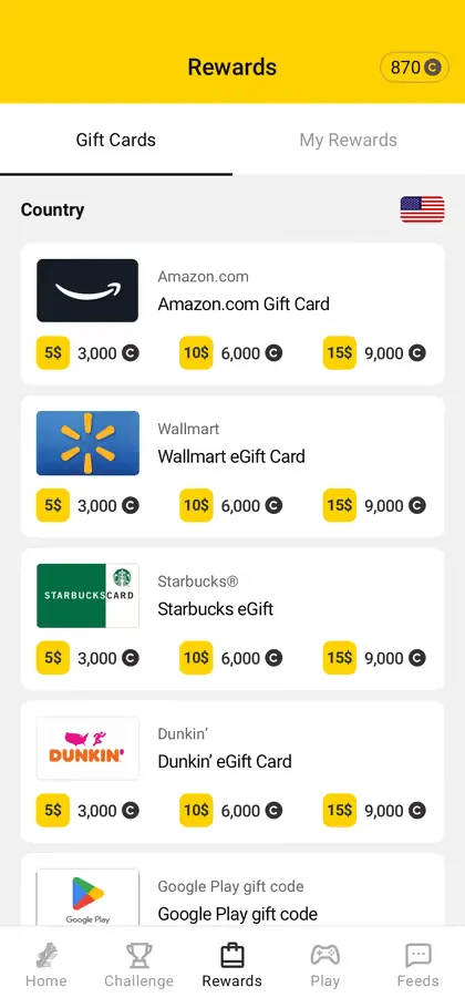 Rewards Screen